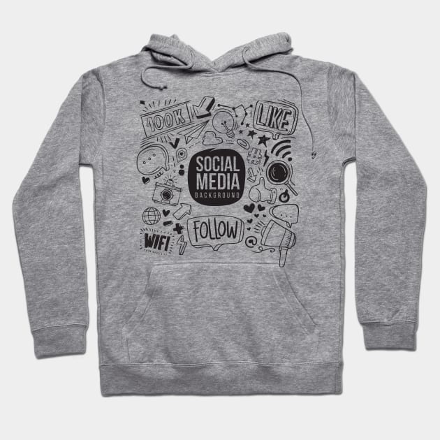 Social Media Hoodie by Vitorio